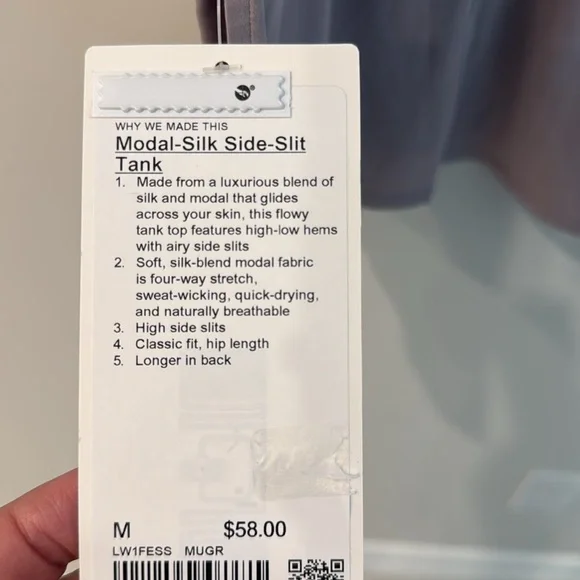 Lululemon Modal-Silk Side-Slit Tank - Picture 4 of 4